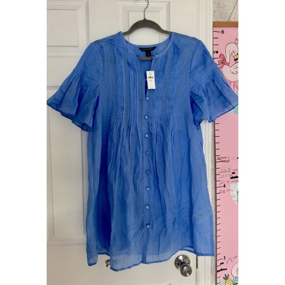 NWT Banana Republic Petite Small Sky Blue Dress - Picture 1 of 11